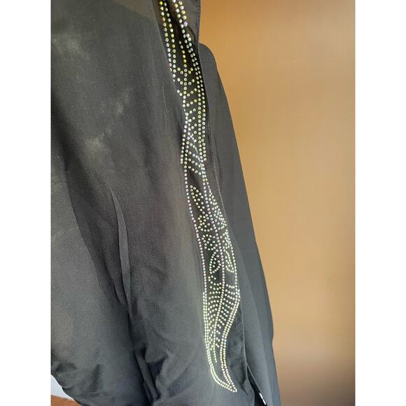 Embellished Middle Eastern Scarf Black GUC - Picture 5 of 5